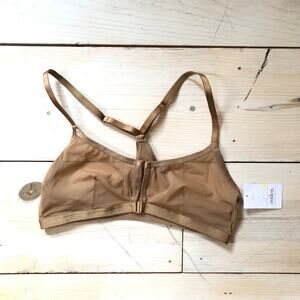 Auden NWT Women's Smooth Unlined Wire Free Racerback Bralette Brown M